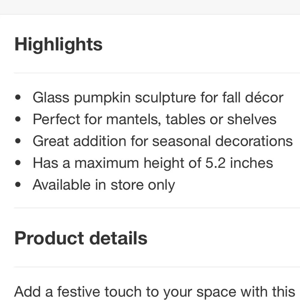 Target Round Glass Iridescent White Pumpkin Figur Bullseye Playground Halloween